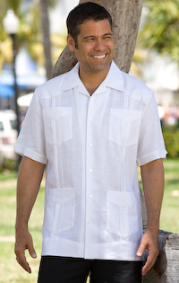 Pure White guayabera shirt 