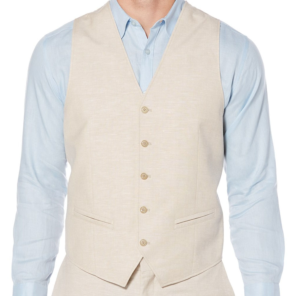 Linen suit vest