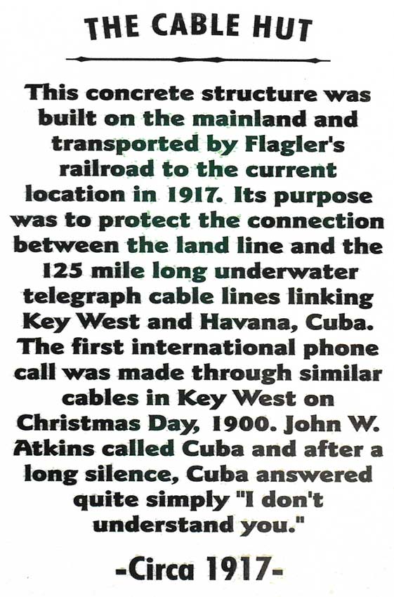 The Cable hut historical marker.
