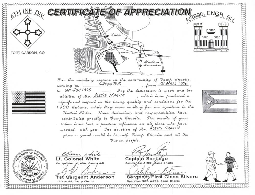 Certificate From Camp