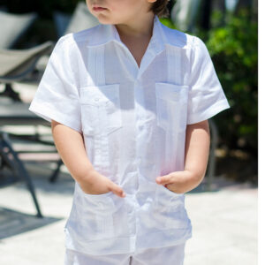 Kid Short sleeve Guayabera Shirt